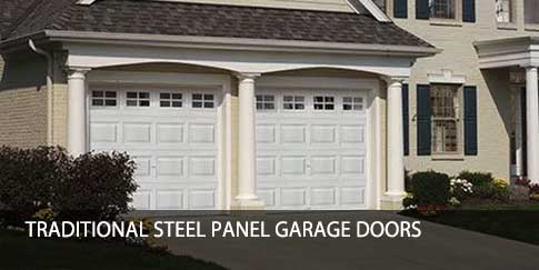Home Traditional Steel Panel Garage Doors