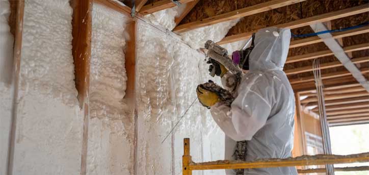 Spray foam insulation air sealing moisture control thermal performance
