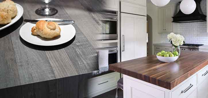 kitchen countertops laminate butcher block solid quartz acrylic granite