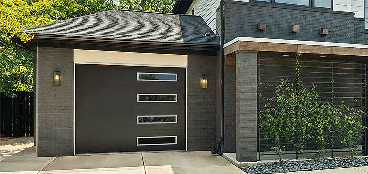 Contemporary Steel Garage Door - Secor Lumber Savannah NY