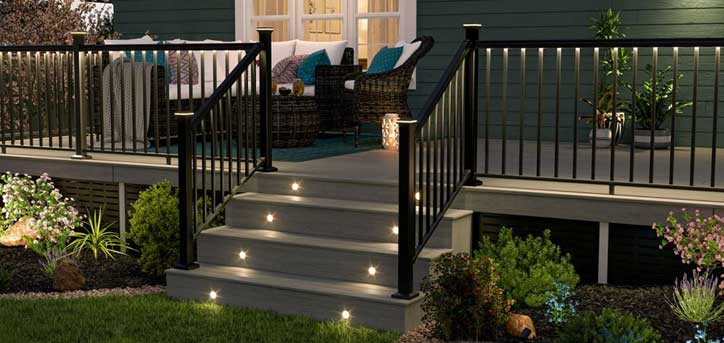 rdi-rail-lighting-deck-patios RDI Deck Lighting Secor Lumber Savannah NY